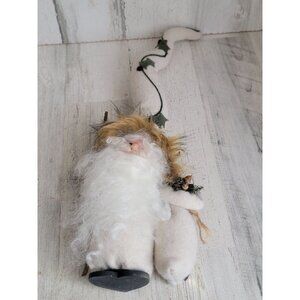 Elea santa claus swirl hat White‎ plush home decor